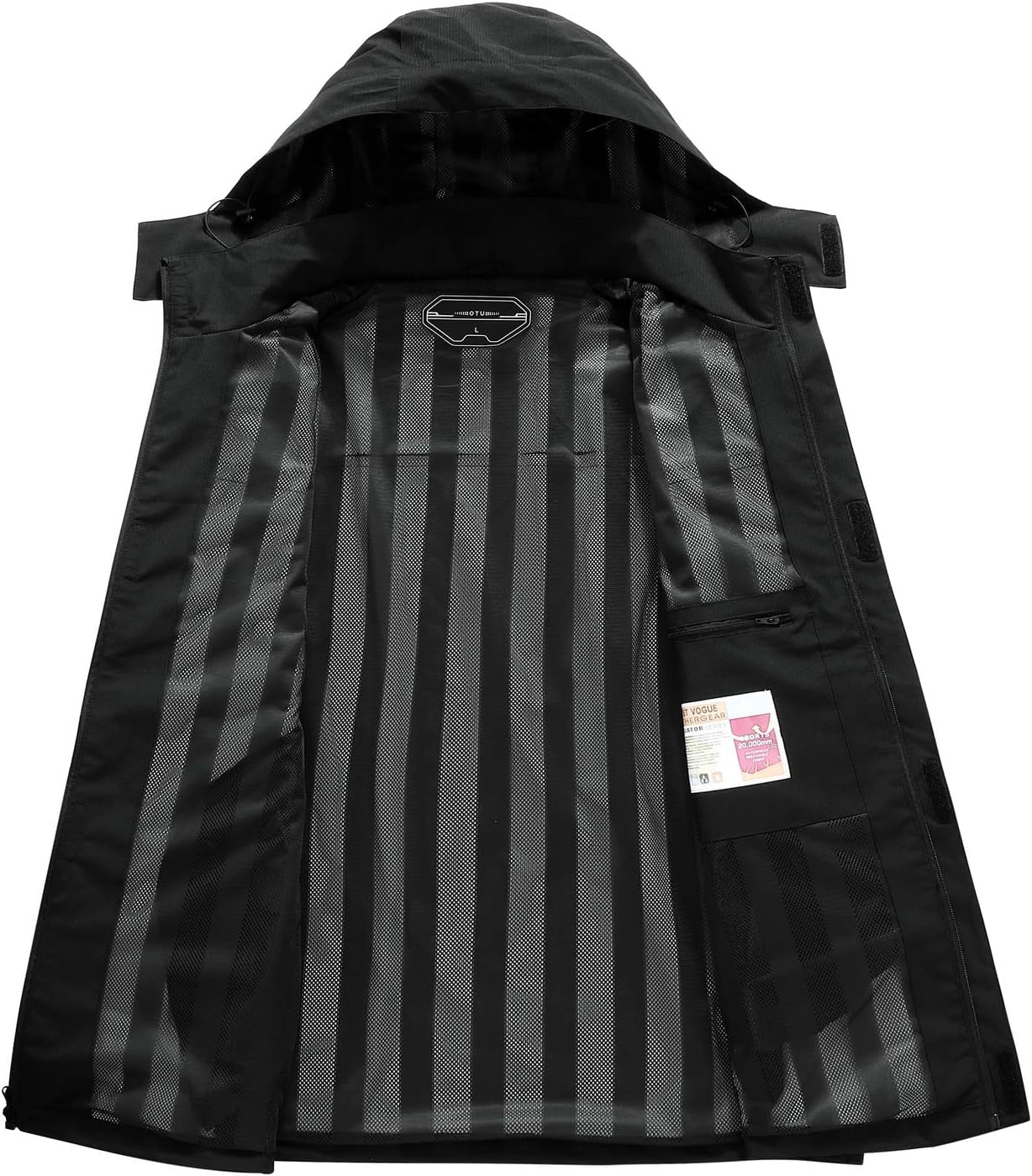 Men'S Lightweight Waterproof Hooded Rain Jacket Outdoor Raincoat Shell Jacket for Hiking Travel