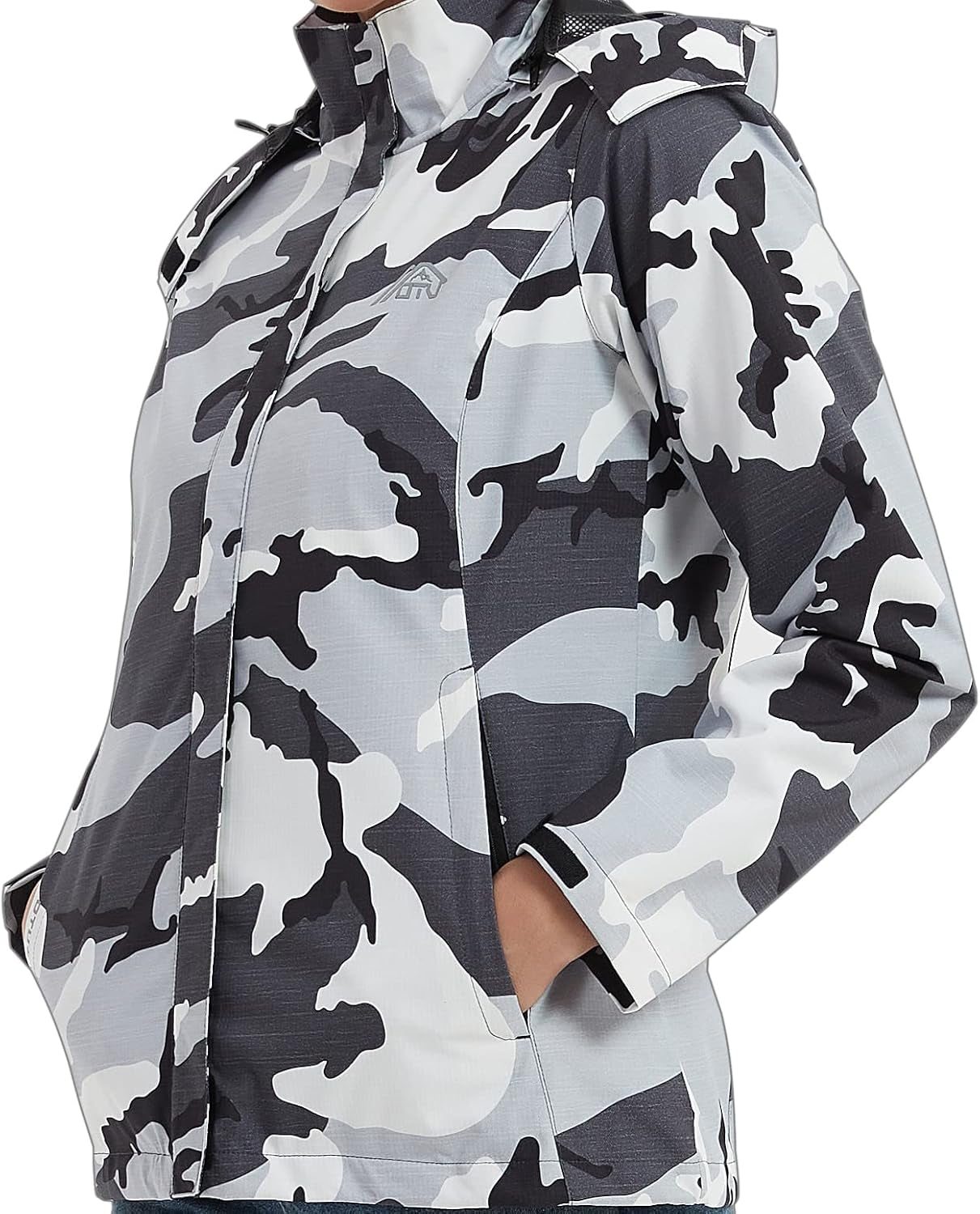 Women'S Waterproof Rain Jacket Lightweight Hooded Raincoat for Hiking Travel Outdoor