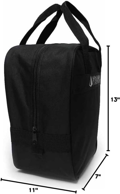 Prime One Single Tote 1 Ball Bowling Bag with Large Padded Foam Bowling Ball Holder - Holds a Pair of Bowling Shoes (Up to US Mens Size 10)