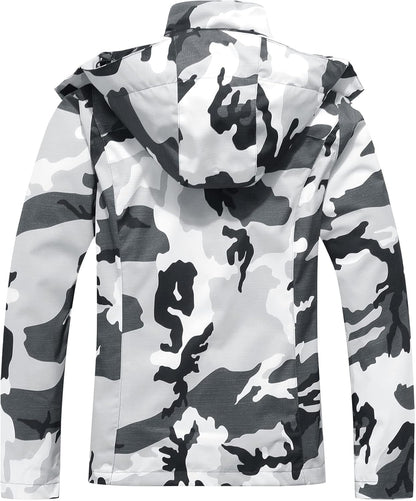 Women'S Waterproof Rain Jacket Lightweight Hooded Raincoat for Hiking Travel Outdoor